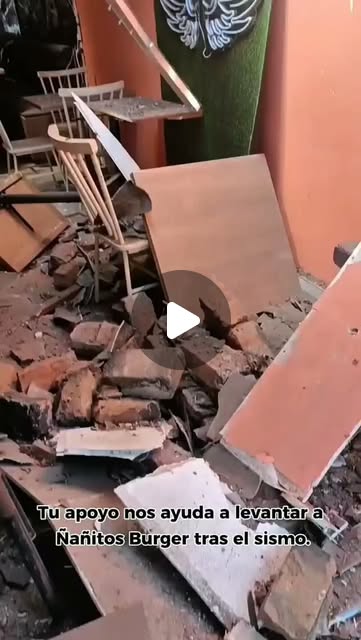Local de Ñañitos Burger tras el sismo